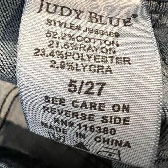 Judy Blue Jogger Elastic Waist Pull On Denim Jeans Size 5/27 - Picture 6 of 7